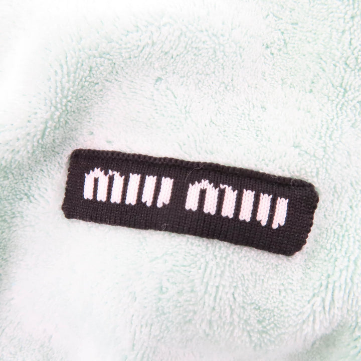 Great MIUMIU one piece Logo embroidered, pile, short sleeves green Women 40