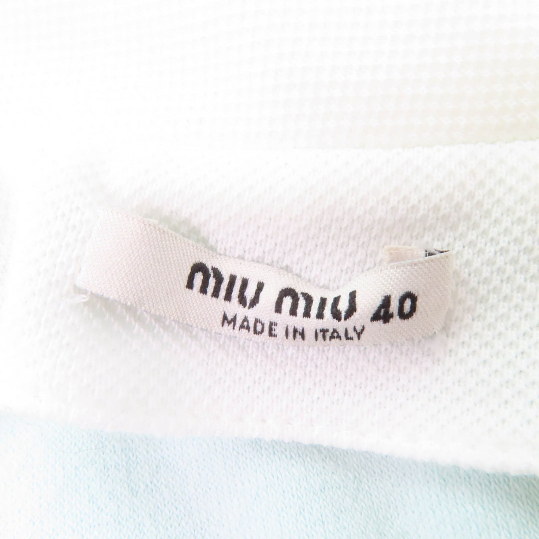 Great MIUMIU one piece Logo embroidered, pile, short sleeves green Women 40