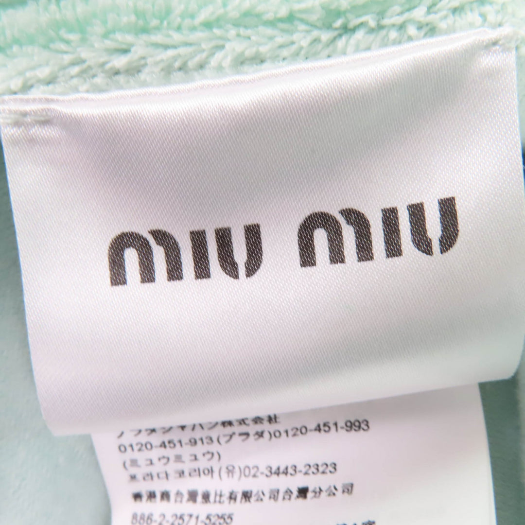 Great MIUMIU one piece Logo embroidered, pile, short sleeves green Women 40