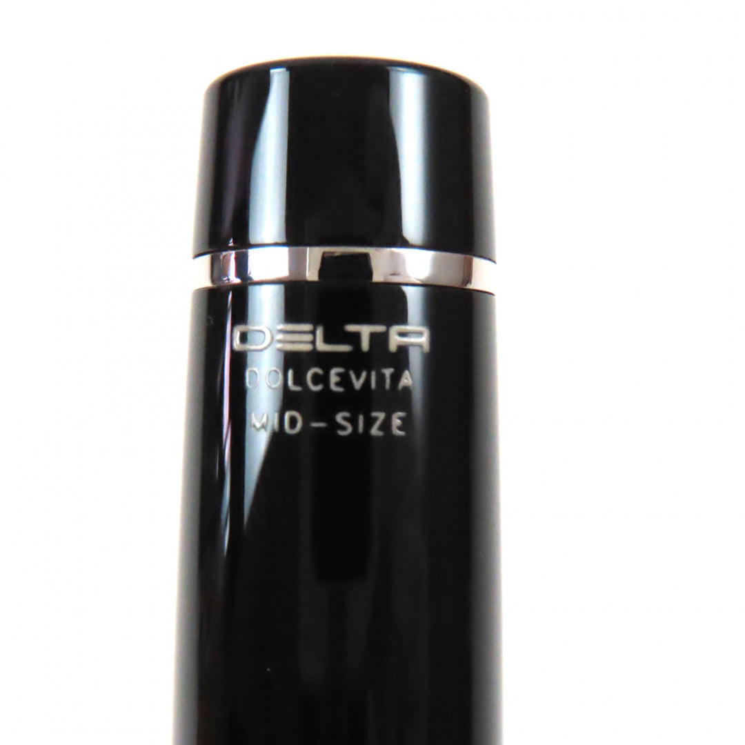 Excellent DELTA fountain pen Dolcevita Medium 33838 Orange Black Silver 14K mens
