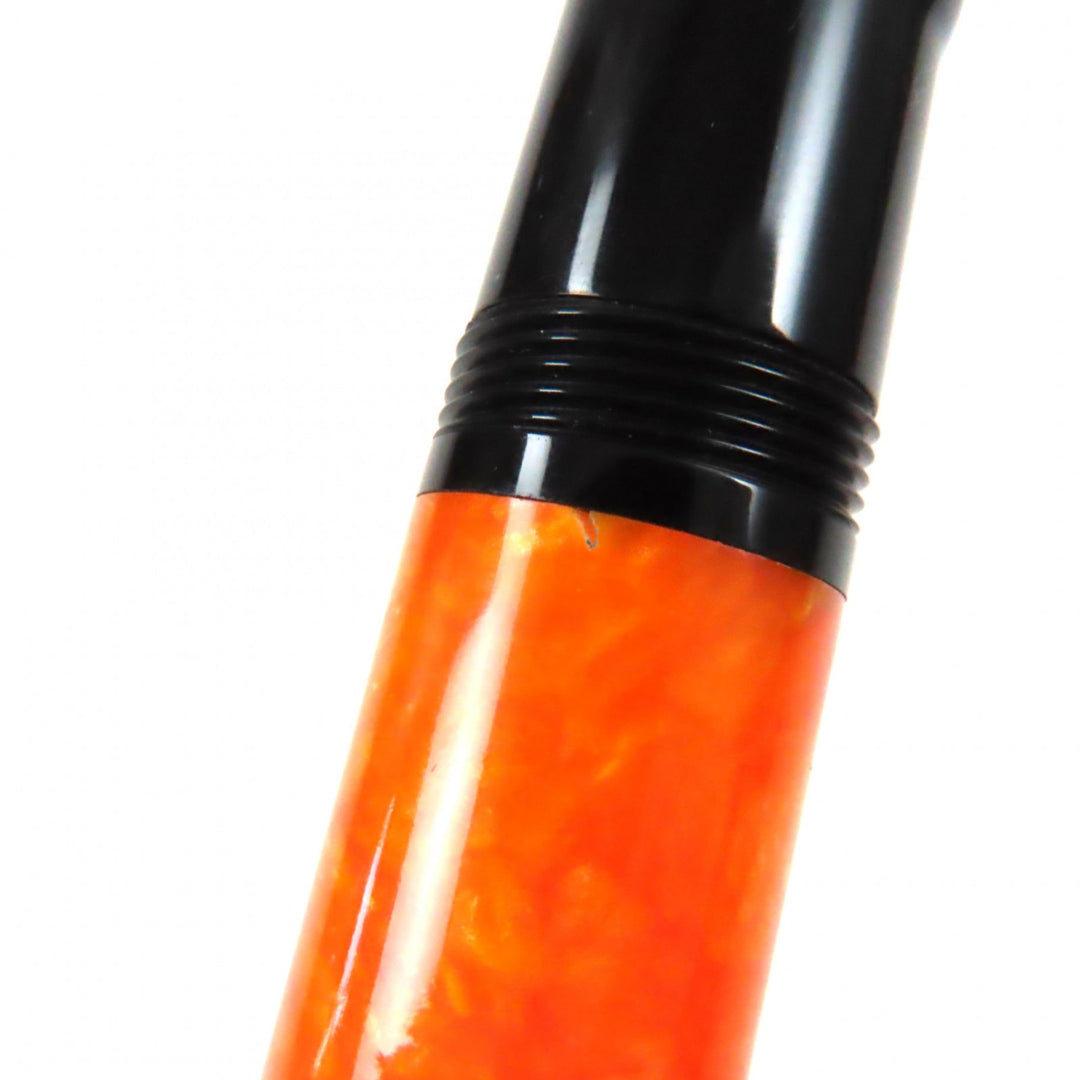 Excellent DELTA fountain pen Dolcevita Medium 33838 Orange Black Silver 14K mens