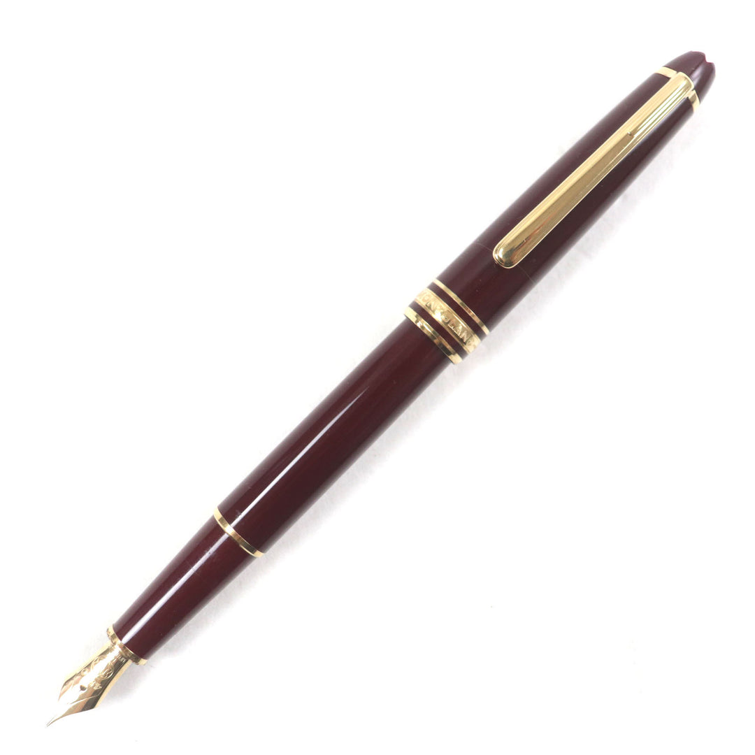 Very Good MONTBLANC fountain pen Meisterstck Classic white star Bordeaux gold 14K mens