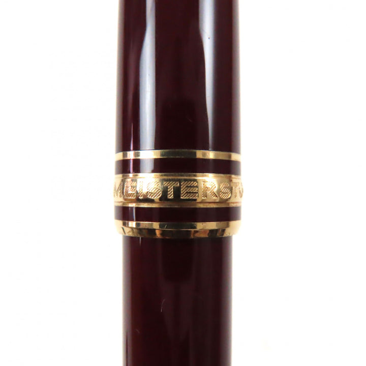 Very Good MONTBLANC fountain pen Meisterstck Classic white star Bordeaux gold 14K mens