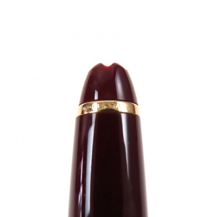 Very Good MONTBLANC fountain pen Meisterstck Classic white star Bordeaux gold 14K mens