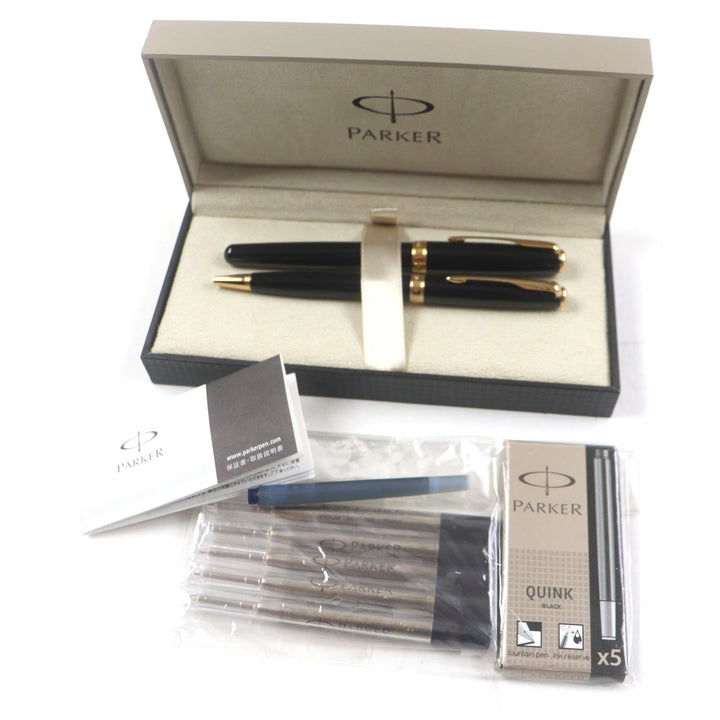 Excellent PARKER fountain pen SONET SONET Fountain pen, ballpoint pen, set of 2 18K