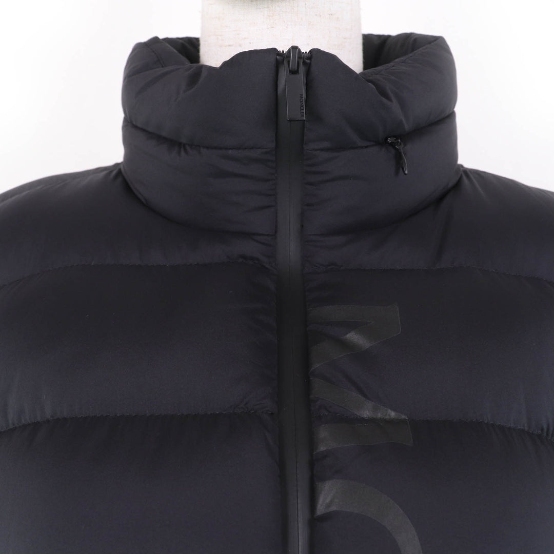 Excellent MONCLER Down jacket CERCES Logo patch with hood and front logo black