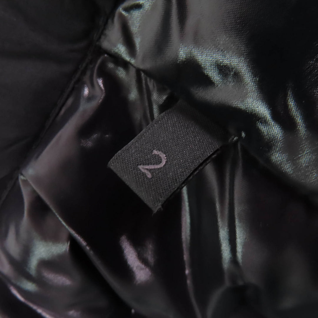 Excellent MONCLER Down jacket CERCES Logo patch with hood and front logo black