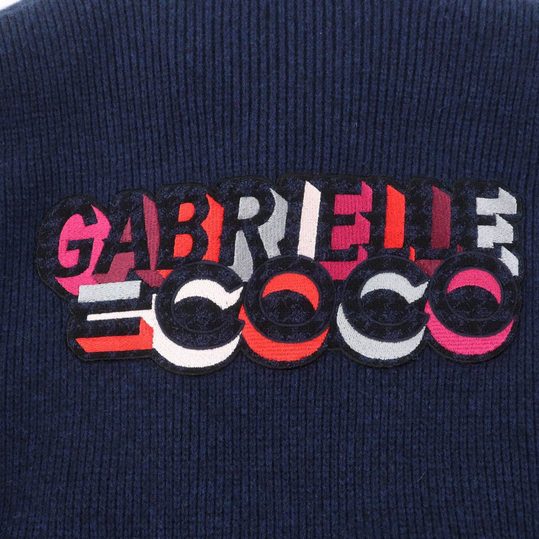 Excellent CHANEL coat GABRIELLE COCO Navy cashmere Women 38 17B P57290K07490