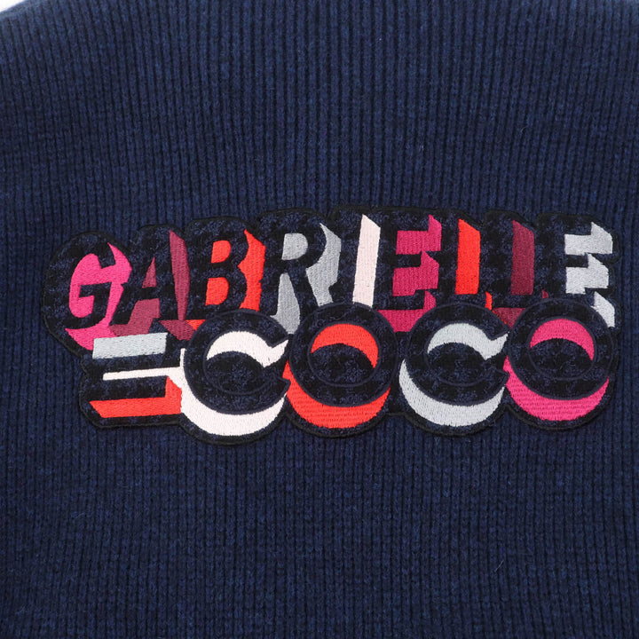 Excellent CHANEL coat GABRIELLE COCO Navy cashmere Women 38 17B P57290K07490