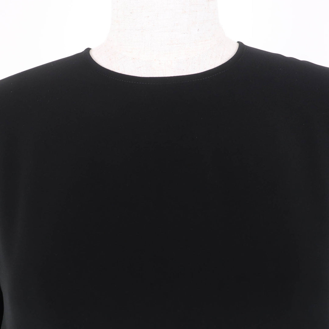 Great YOKO CHAN one piece Long sleeve flare black polyester Women 38 YCD-620-662
