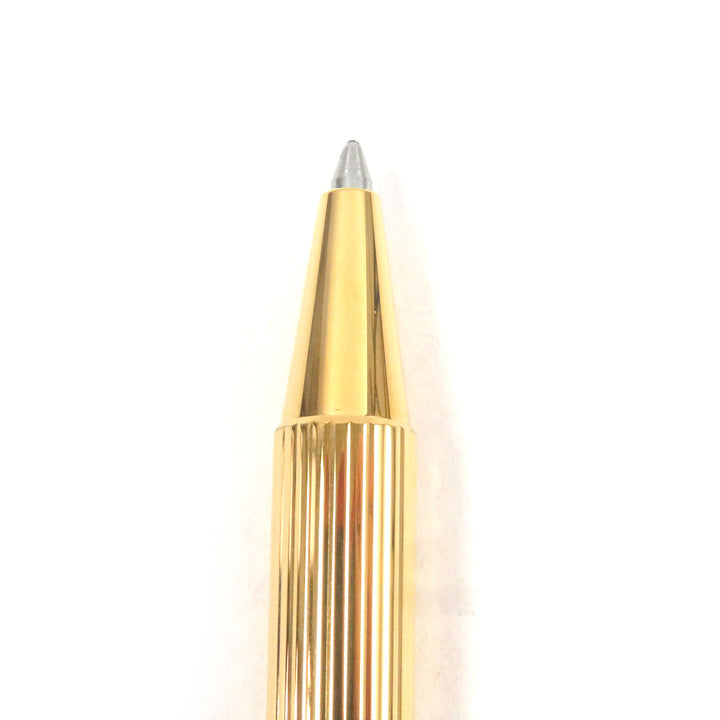 Excellent Cartier Ballpoint pen Must de Cartier Twisted Stripes gold mens