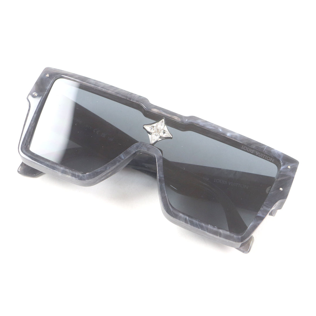 Great LOUIS VUITTON sunglasses Cyclone Marble Pattern Blue mens Z1789E