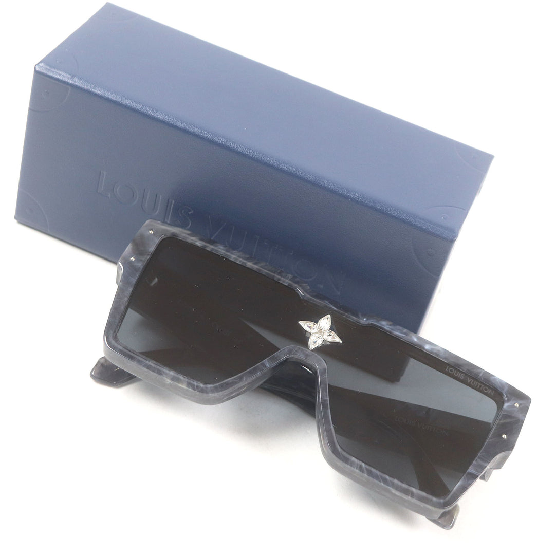 Great LOUIS VUITTON sunglasses Cyclone Marble Pattern Blue mens Z1789E