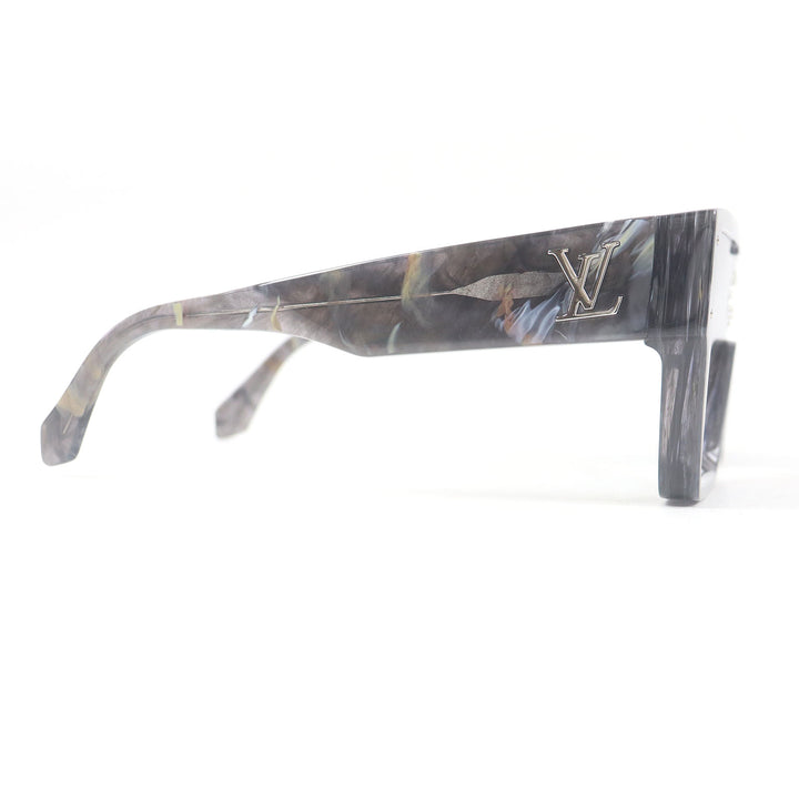 Great LOUIS VUITTON sunglasses Cyclone Marble Pattern Blue mens Z1789E