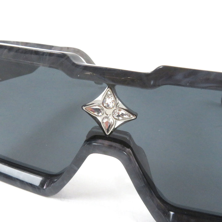 Great LOUIS VUITTON sunglasses Cyclone Marble Pattern Blue mens Z1789E