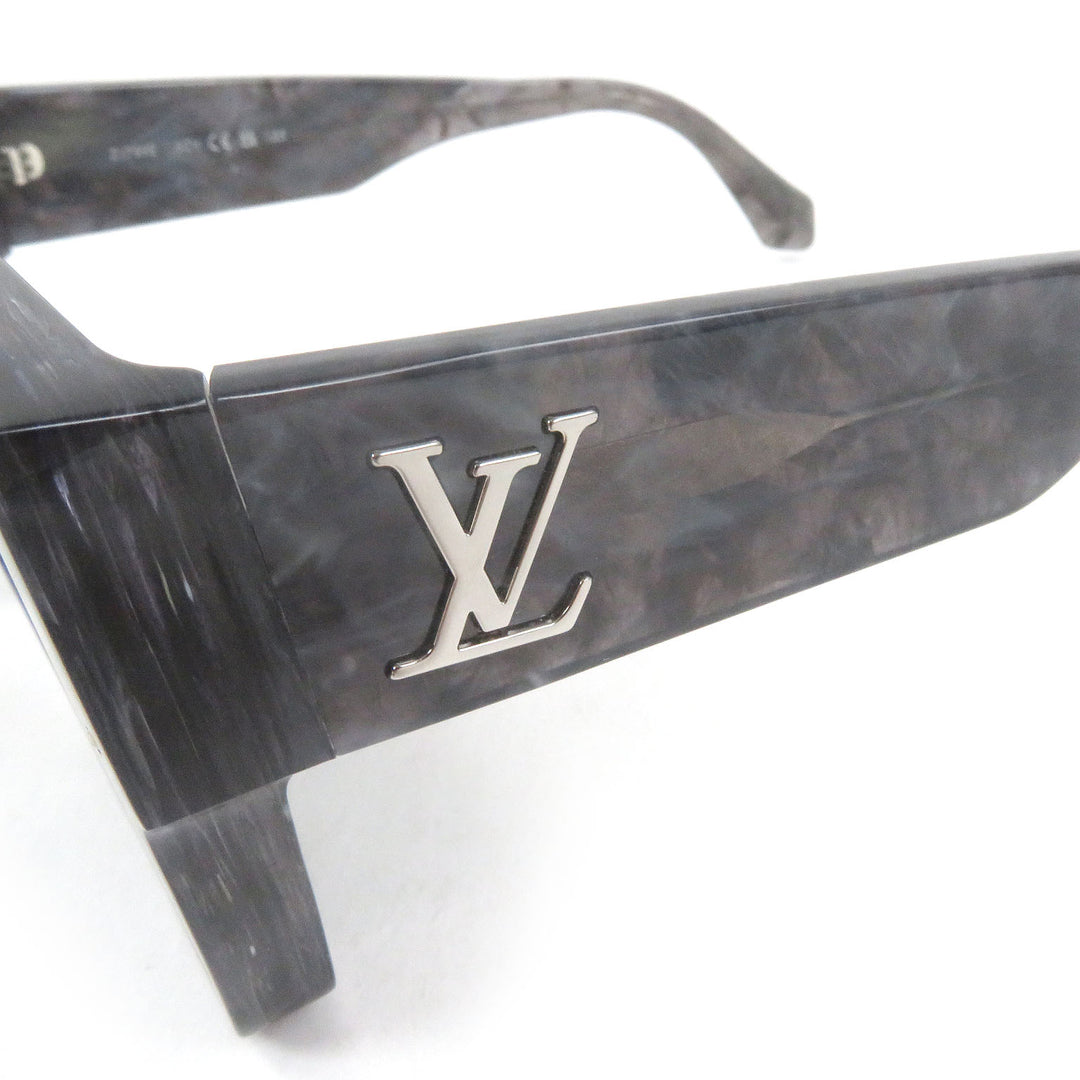 Great LOUIS VUITTON sunglasses Cyclone Marble Pattern Blue mens Z1789E