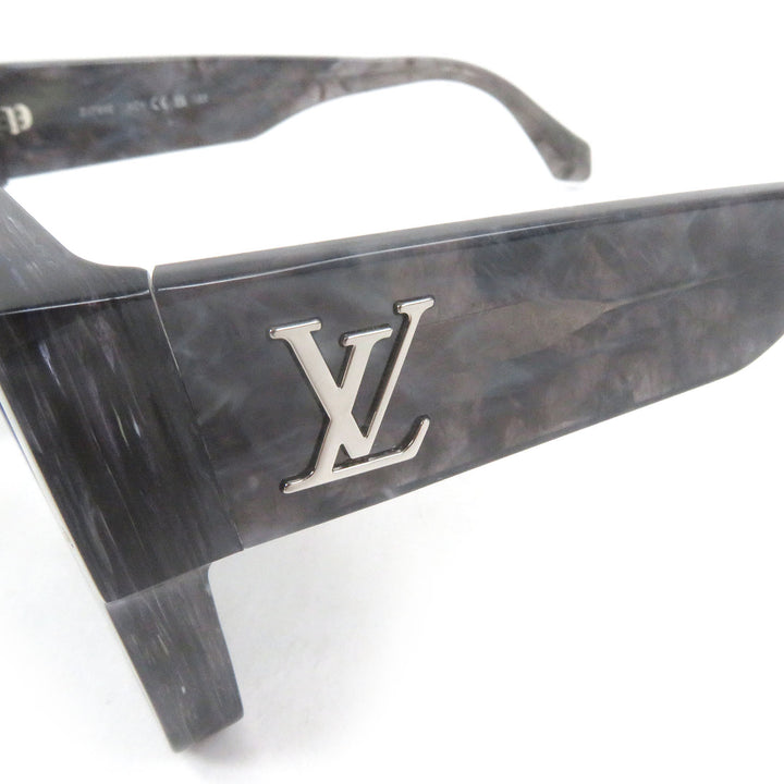Great LOUIS VUITTON sunglasses Cyclone Marble Pattern Blue mens Z1789E