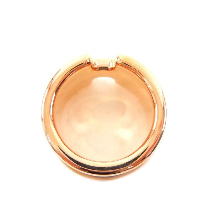 Excellent HERMES Ring Olympe GM H design Etoupe Pink Gold Women XS