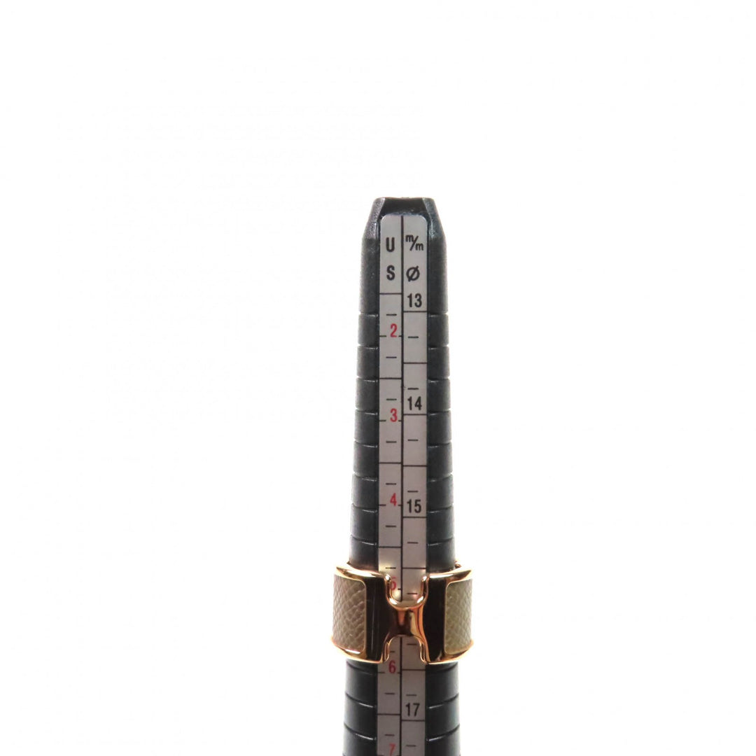 Excellent HERMES Ring Olympe GM H design Etoupe Pink Gold Women XS