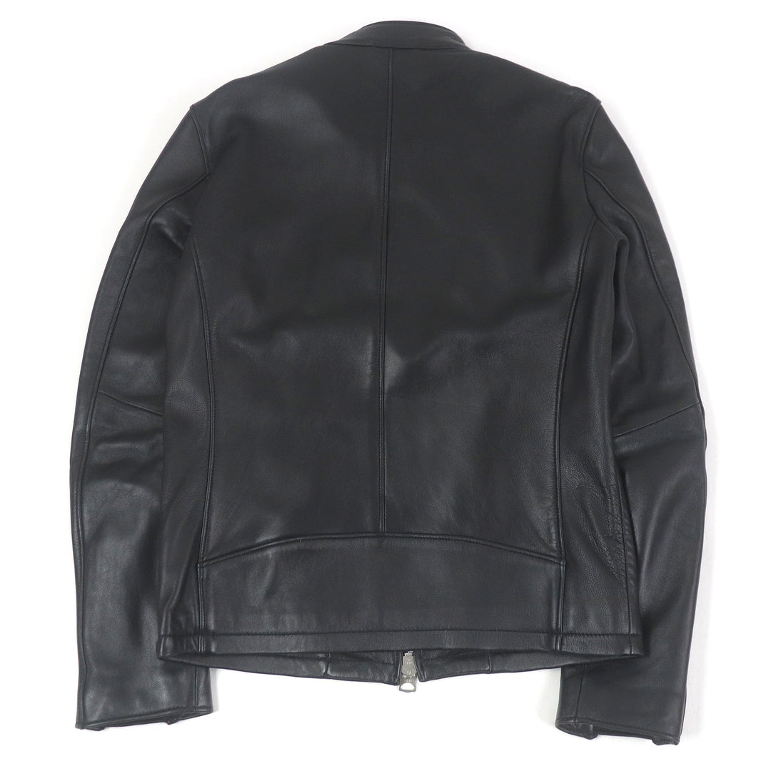 Excellent JACK ROSE Leather jacket Single stand collar black Sheep leather mens