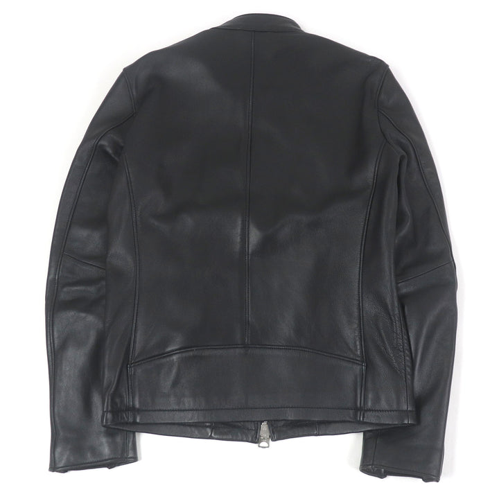 Excellent JACK ROSE Leather jacket Single stand collar black Sheep leather mens
