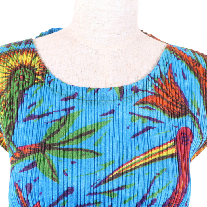 Excellent PLEATS PLEASE T-shirt Rare sleeveless top Multi polyester Women 3