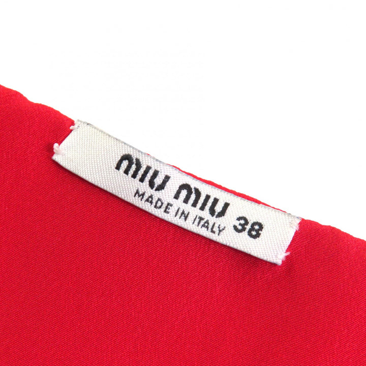 Very Good MIUMIU one piece cady dress Red Triacetate Women 38 MF2364 4KT