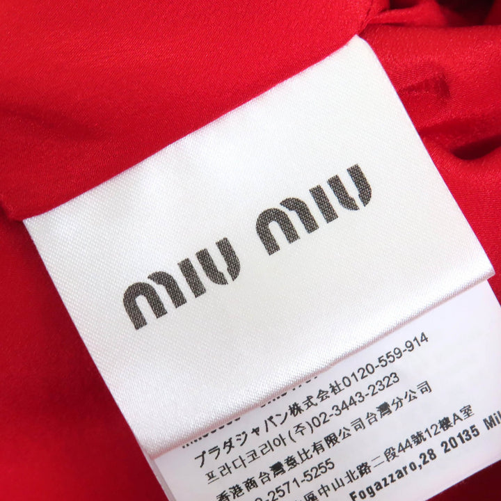 Very Good MIUMIU one piece cady dress Red Triacetate Women 38 MF2364 4KT