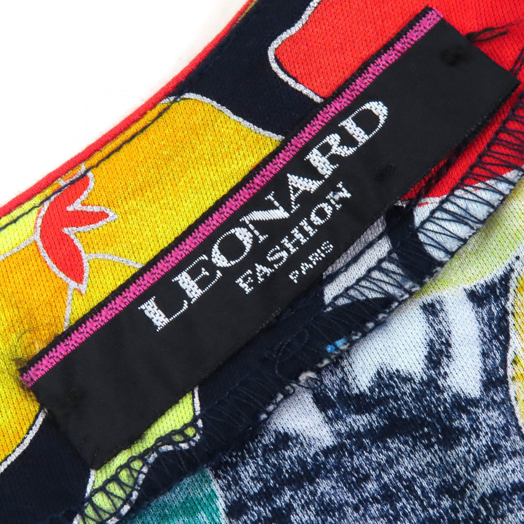 Great LEONARD FASHION T-shirt Floral print cache-coeur design V-neck