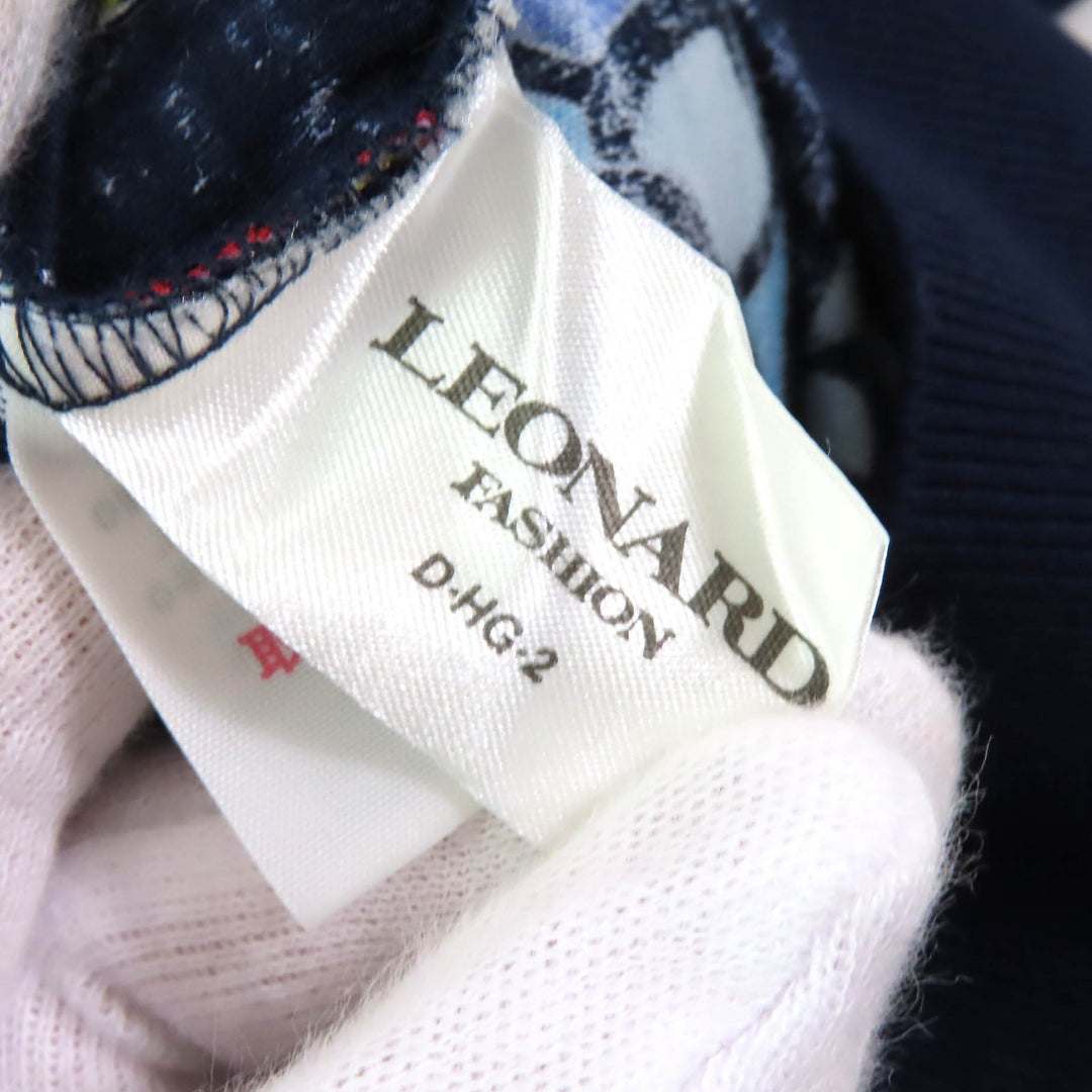 Great LEONARD FASHION T-shirt Floral print cache-coeur design V-neck