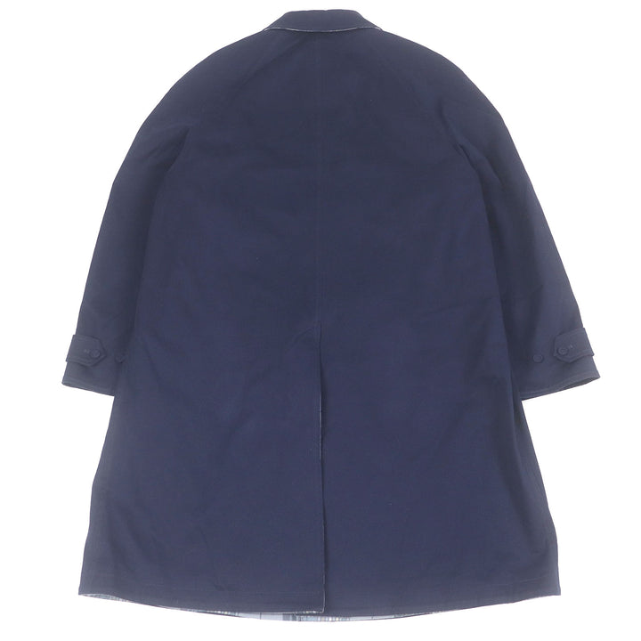 DIOR Logo embroidered balmacaan coat Navy cotton mens 48 513C350A6471