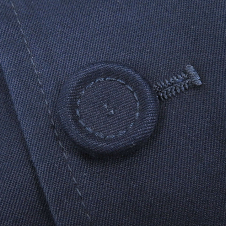 DIOR Logo embroidered balmacaan coat Navy cotton mens 48 513C350A6471