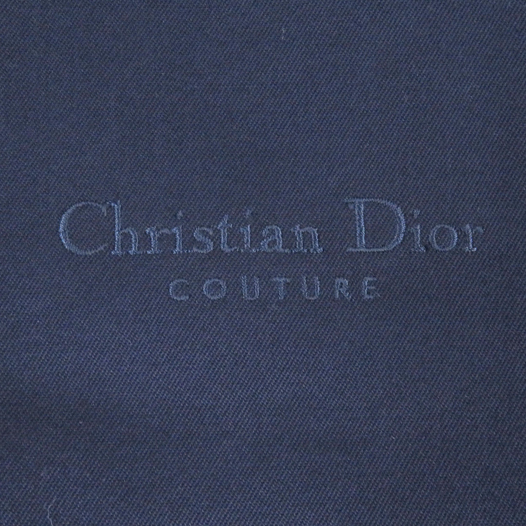 DIOR Logo embroidered balmacaan coat Navy cotton mens 48 513C350A6471