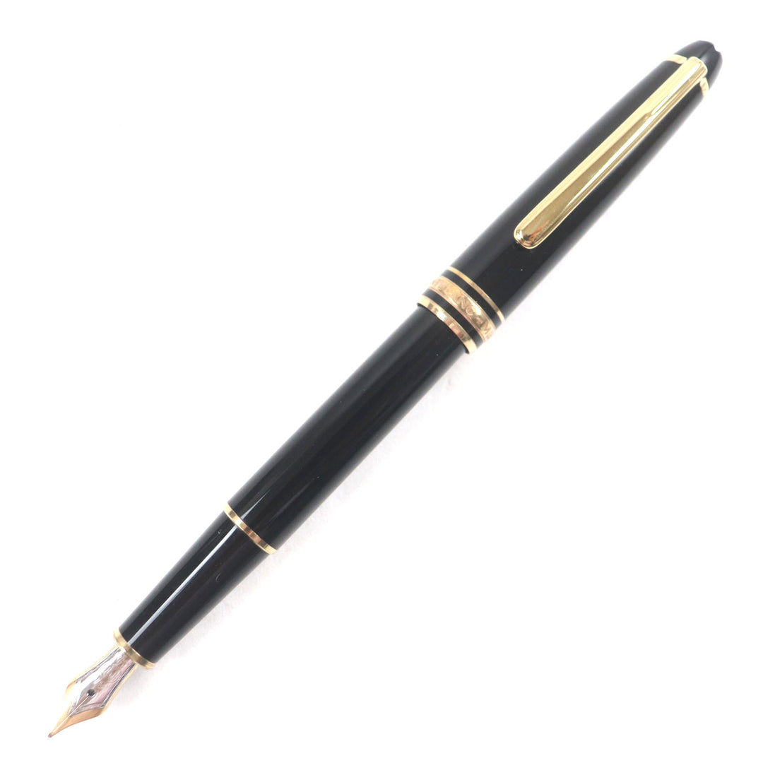 Great MONTBLANC fountain pen Meisterstck Classic Dual Use Black gold 14K mens