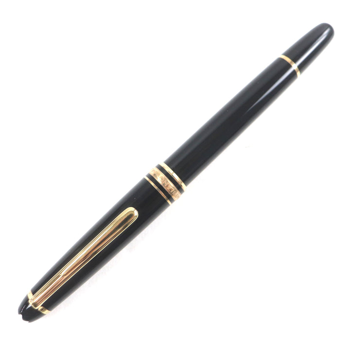 Great MONTBLANC fountain pen Meisterstck Classic Dual Use Black gold 14K mens