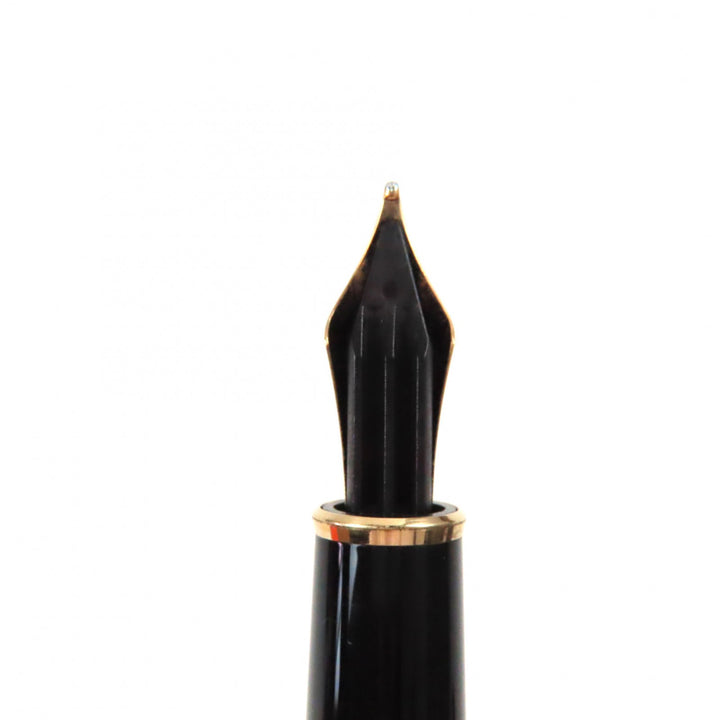 Great MONTBLANC fountain pen Meisterstck Classic Dual Use Black gold 14K mens