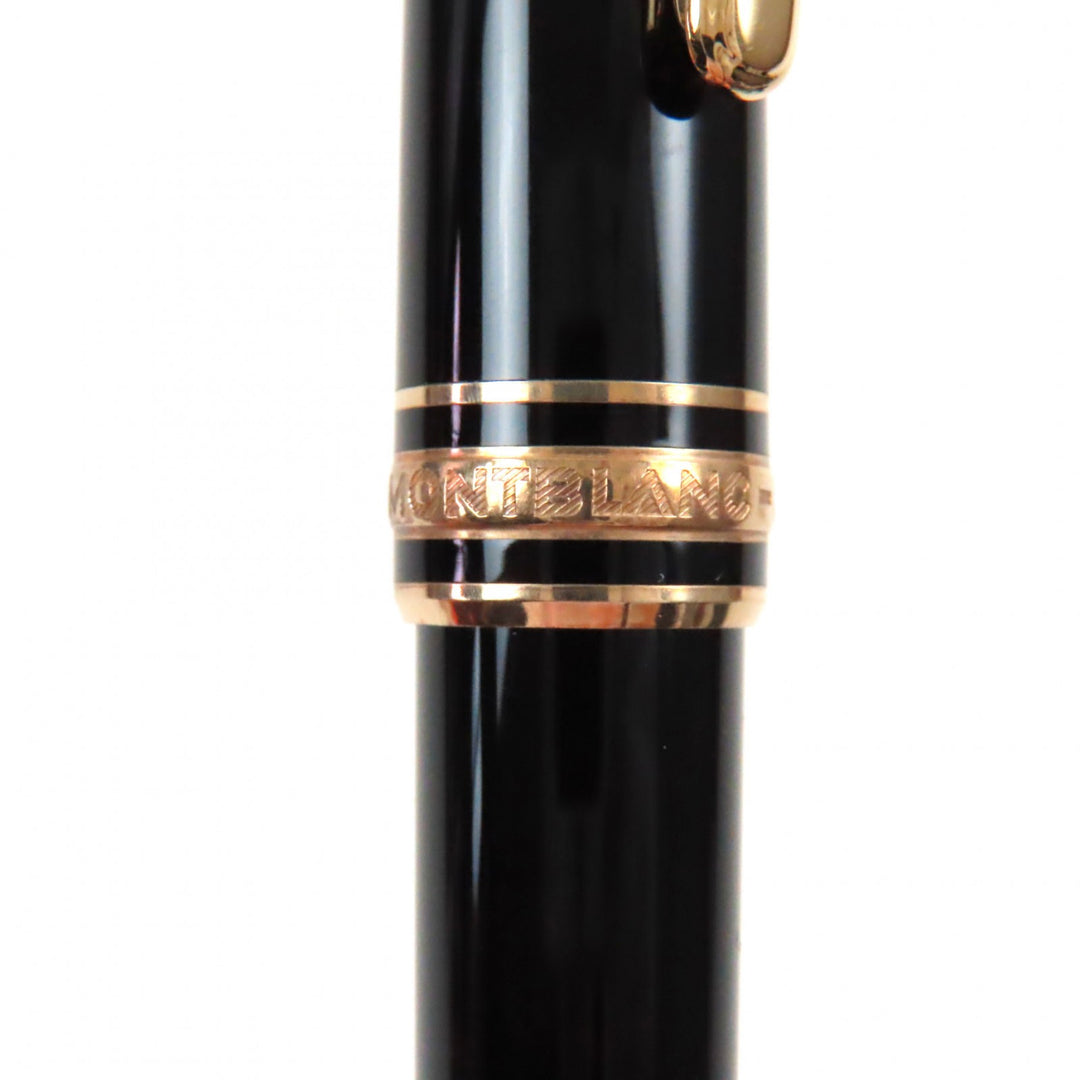 Great MONTBLANC fountain pen Meisterstck Classic Dual Use Black gold 14K mens