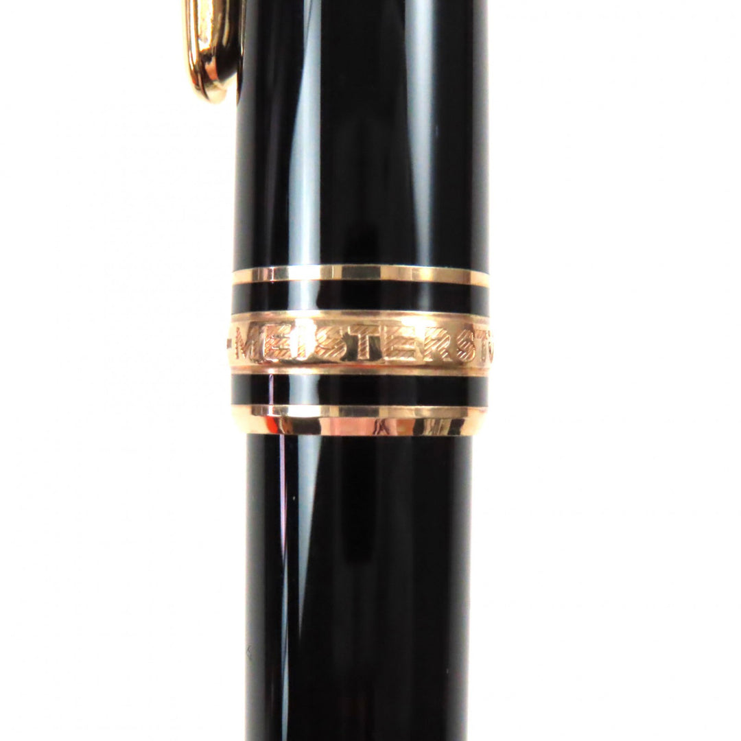 Great MONTBLANC fountain pen Meisterstck Classic Dual Use Black gold 14K mens