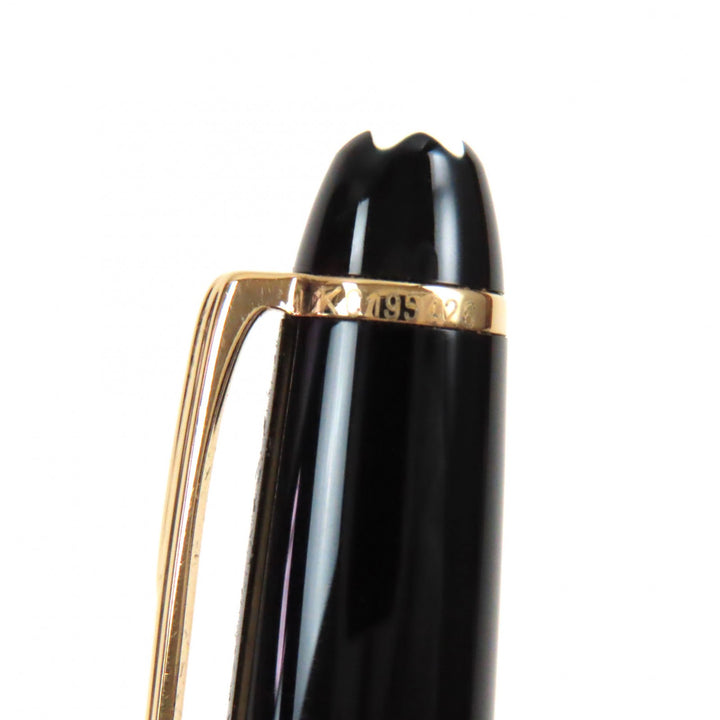 Great MONTBLANC fountain pen Meisterstck Classic Dual Use Black gold 14K mens