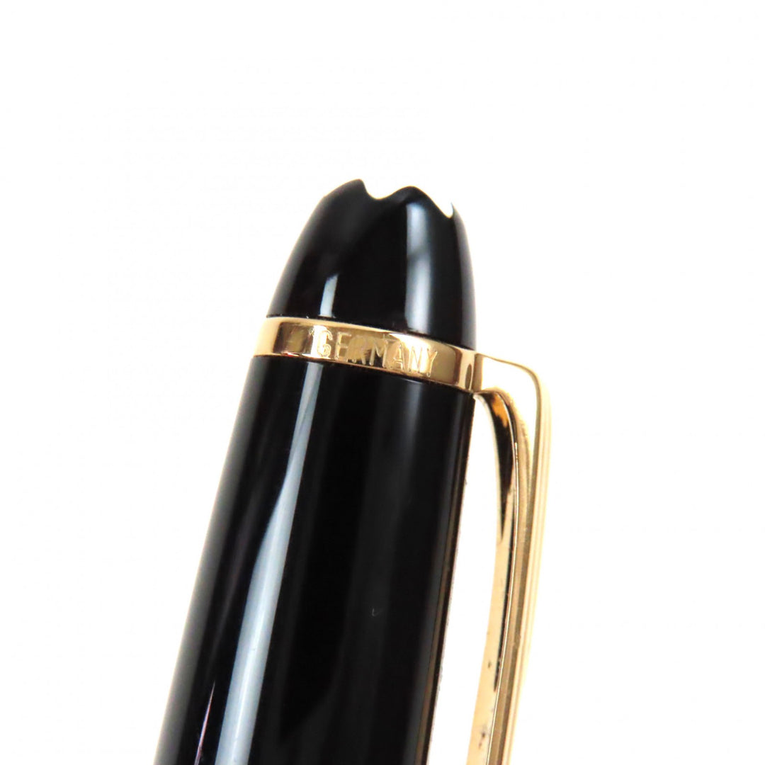 Great MONTBLANC fountain pen Meisterstck Classic Dual Use Black gold 14K mens