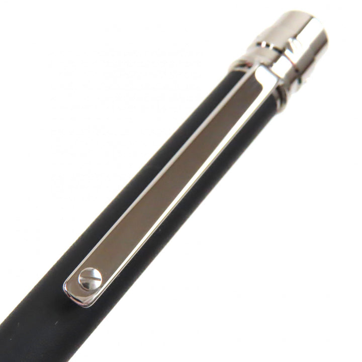 Excellent Cartier Ballpoint pen Santos Twist type Matte Black Silver mens