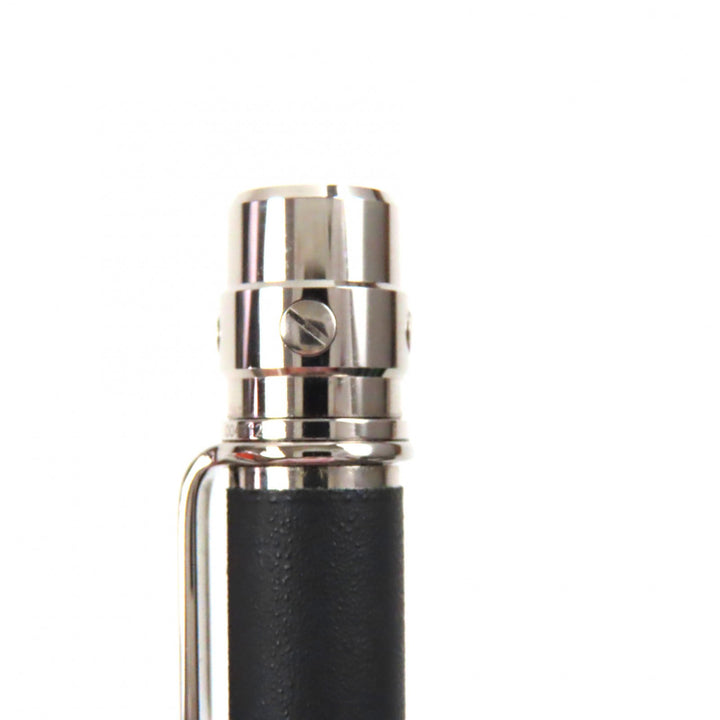 Excellent Cartier Ballpoint pen Santos Twist type Matte Black Silver mens