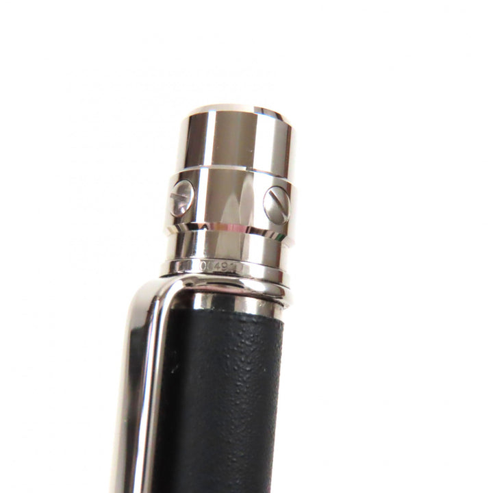 Excellent Cartier Ballpoint pen Santos Twist type Matte Black Silver mens