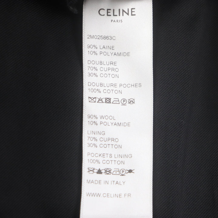 Excellent CELINE Chester coat black wool mens 44 2M025863C