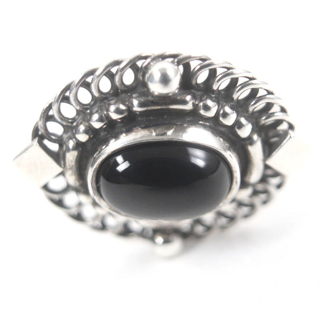 Great Georg Jensen Cufflinks cufflinks Silver black SV925 mens 19B