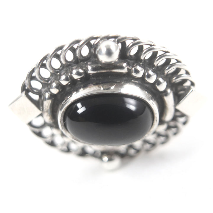 Great Georg Jensen Cufflinks cufflinks Silver black SV925 mens 19B