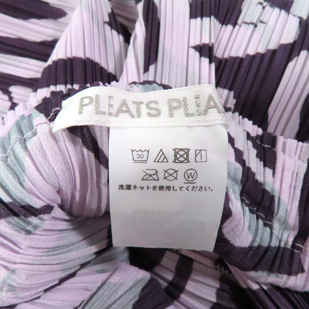 Excellent PLEATS PLEASE Pants SEEKER Animal Print Pleated purple Women 3