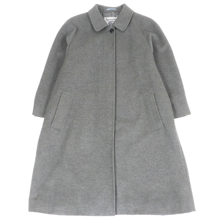 Very Good Burberrys coat fly front gray cashmere mens