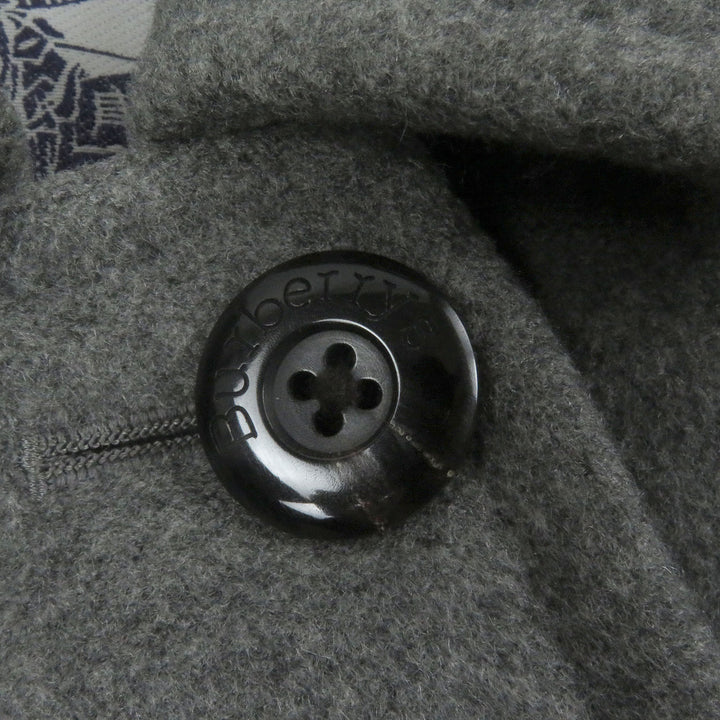 Very Good Burberrys coat fly front gray cashmere mens
