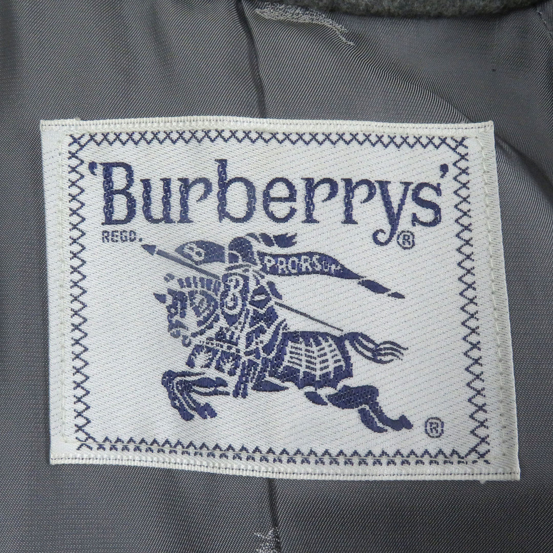 Very Good Burberrys coat fly front gray cashmere mens
